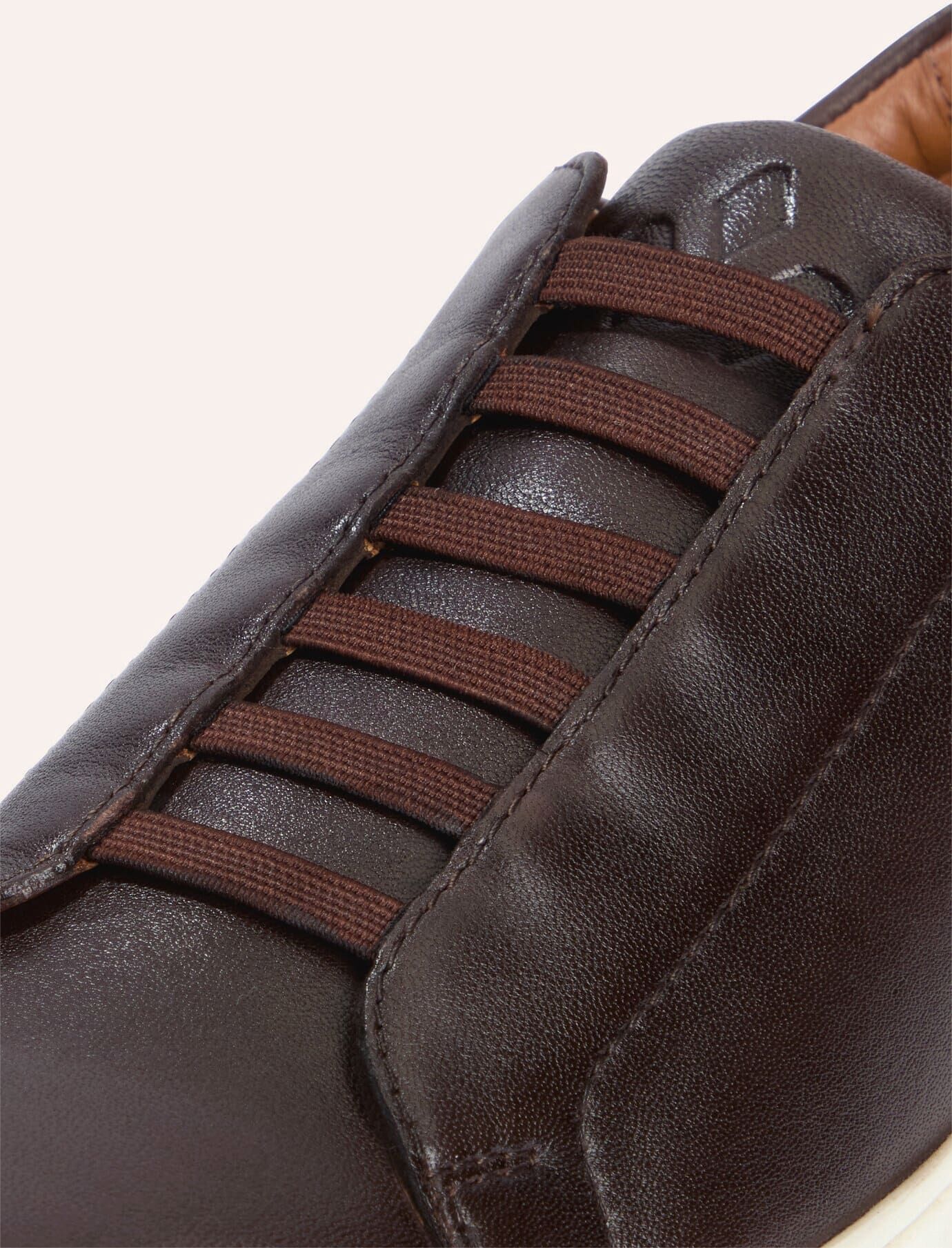 Walbusch Smart Casual Sneaker, noch offen: Größenlauf, Farbe Braun, 42, ohne Schnüren atmungsaktives Lederfutter Herren