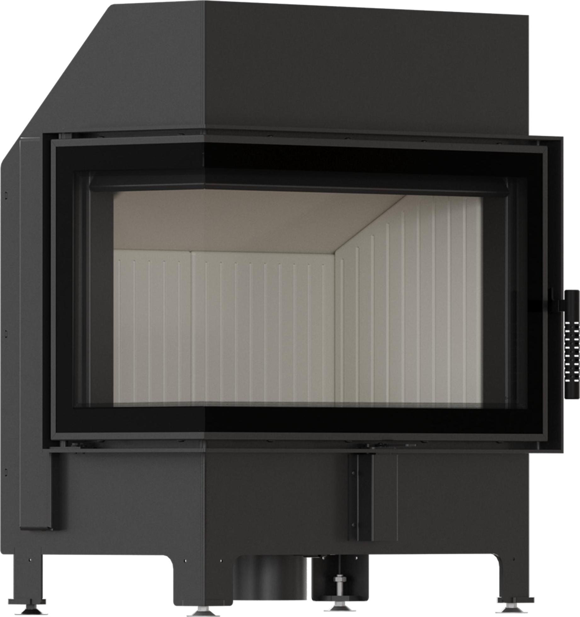 Kamineinsatz KRATKI ZIBI ECO 9,9 kW Ø 180 Eck links