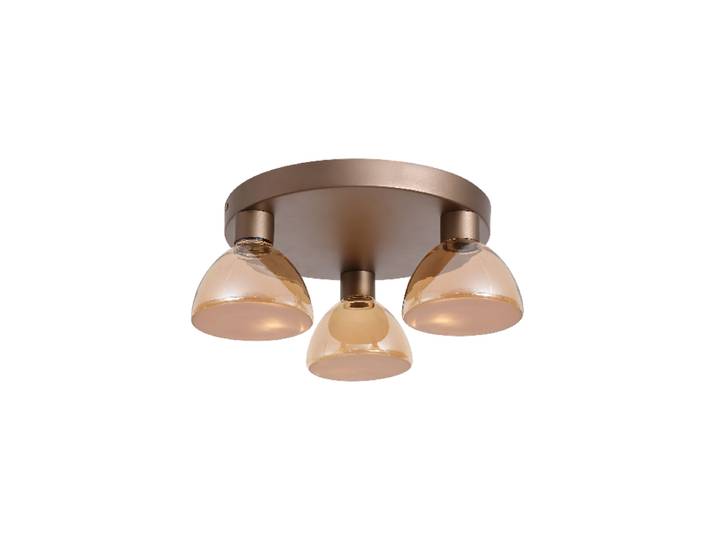 Design LED Deckenlampe Cannes Amber, Latte Searchlight