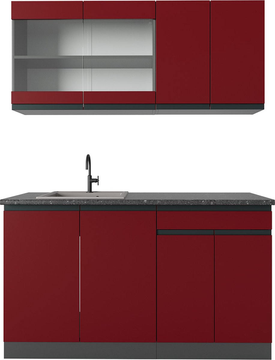 Vicco R-Line Eenpersoonskeuken Rood/antraciet