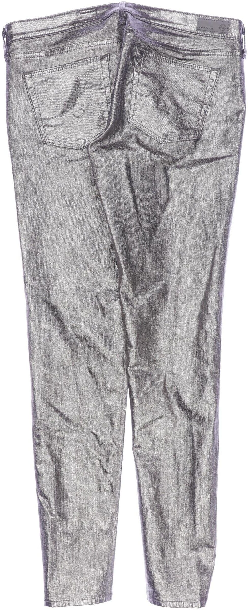 AG Adriano Goldschmied Damen Jeans, Silber, Gr. W30, Baumwolle / Synthetik / Elasthan - Second Hand