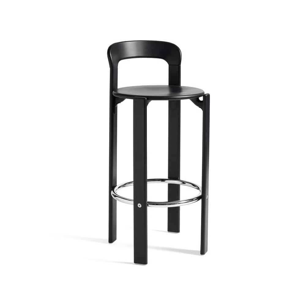 HAY Rey barkruk Deep black, Hoogte: 75 cm