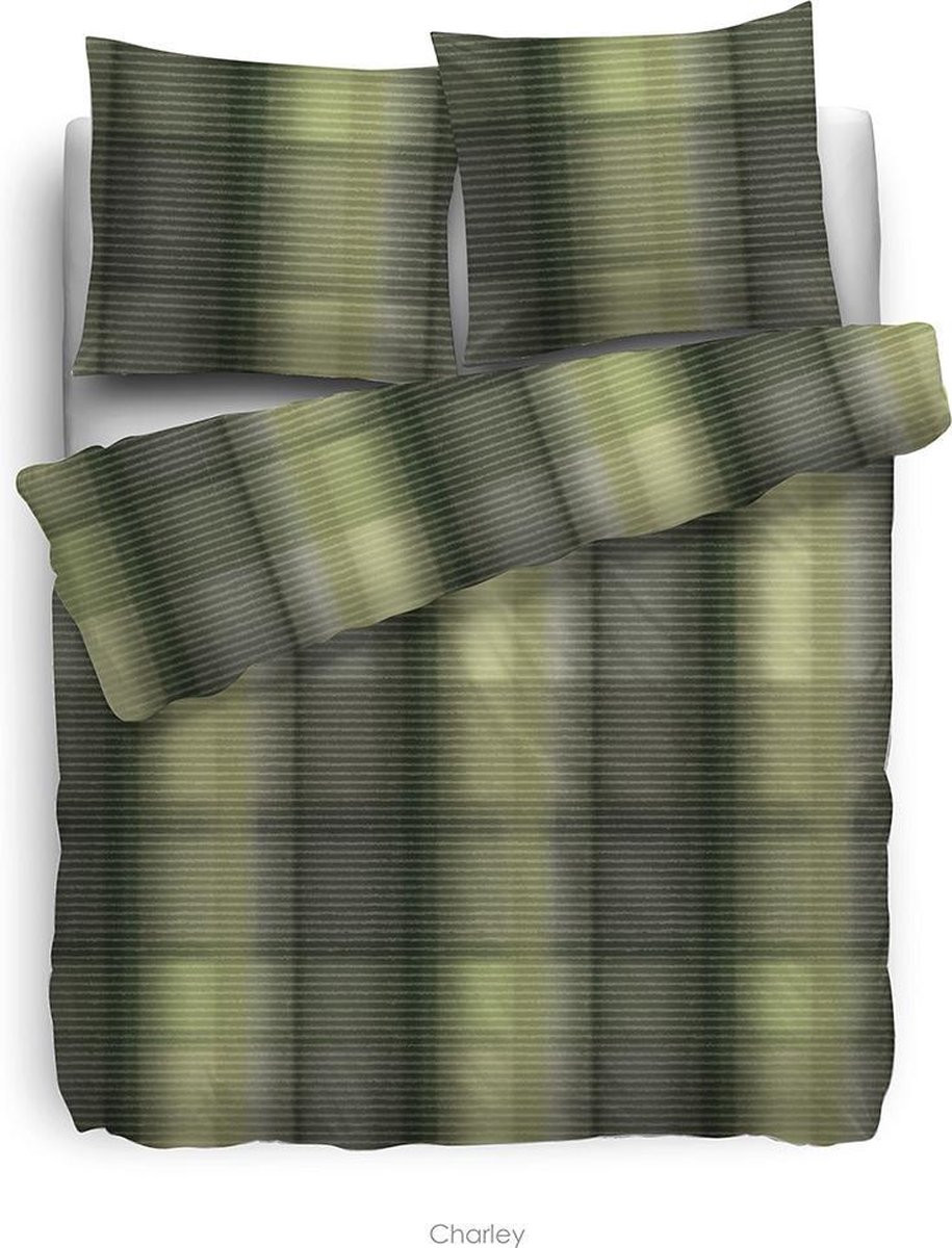 HNL Charley Dekbedovertrek Litsjumeaux - Groen - 240 x 220 cm