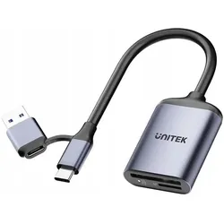 Unitek Czytnik Czytnik kart pamięci SD4.0 /Micro SD4.0, 2w1, Speicherkartenlesegerät, Grau
