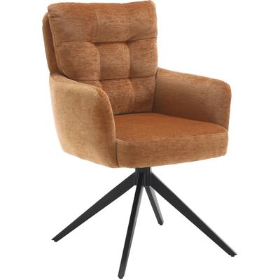 Esszimmerstuhl HOME AFFAIRE "Sant Tropez", gelb (curry, schwarz, curry), B:60cm H:92cm T:67cm, Stühle, Esszimmerstuhl