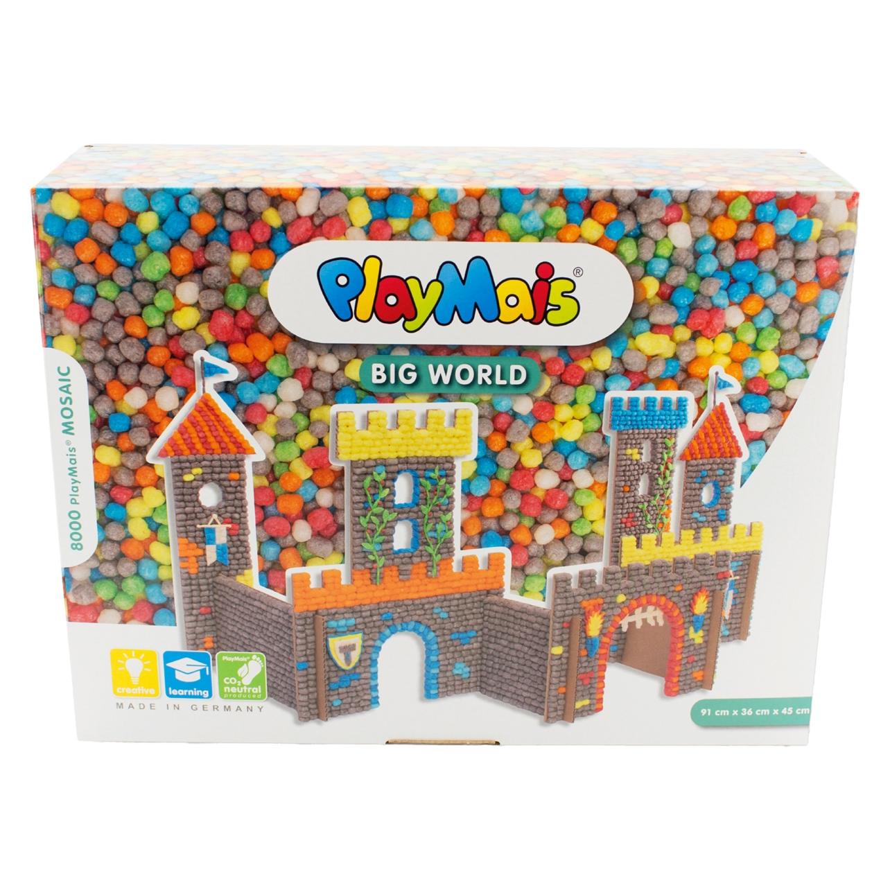 Magni PlayMais MOSAIC BIG WORLD CASTLE - Bastel-Set für Kinder ab 3 Jahren Motorik-Spielzeug mit 8.000 Ba (160895.4)