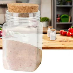 Stilvolles Vorratsglas 250ml, viereckig, mit Korken, klassisches Design, optimale Aufbewahrung für Küche & Haushalt