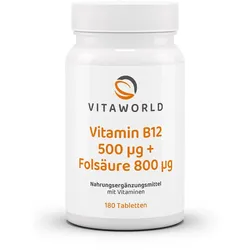 Vitamin B12 500 μg+Folsäure 800 μg Table 180 St