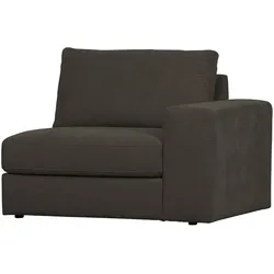 Modulsofa Family 1-Seat Element aus Webstoff, modern und flexibel, anthrazit, rechts anschließbar