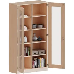 Schrank mit verglasten Türen, 5 Ordnerhöhen - Serie evo180
