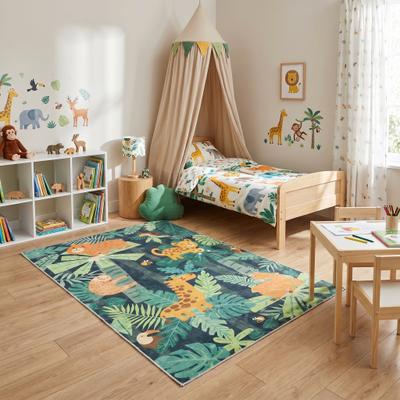 MDA Rugs Kids Collection Explore the Jungle Trees & Animals Area Rug