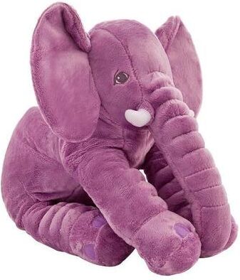 Playful Picks Adorable Elephant Plush Toy Pillow Purple