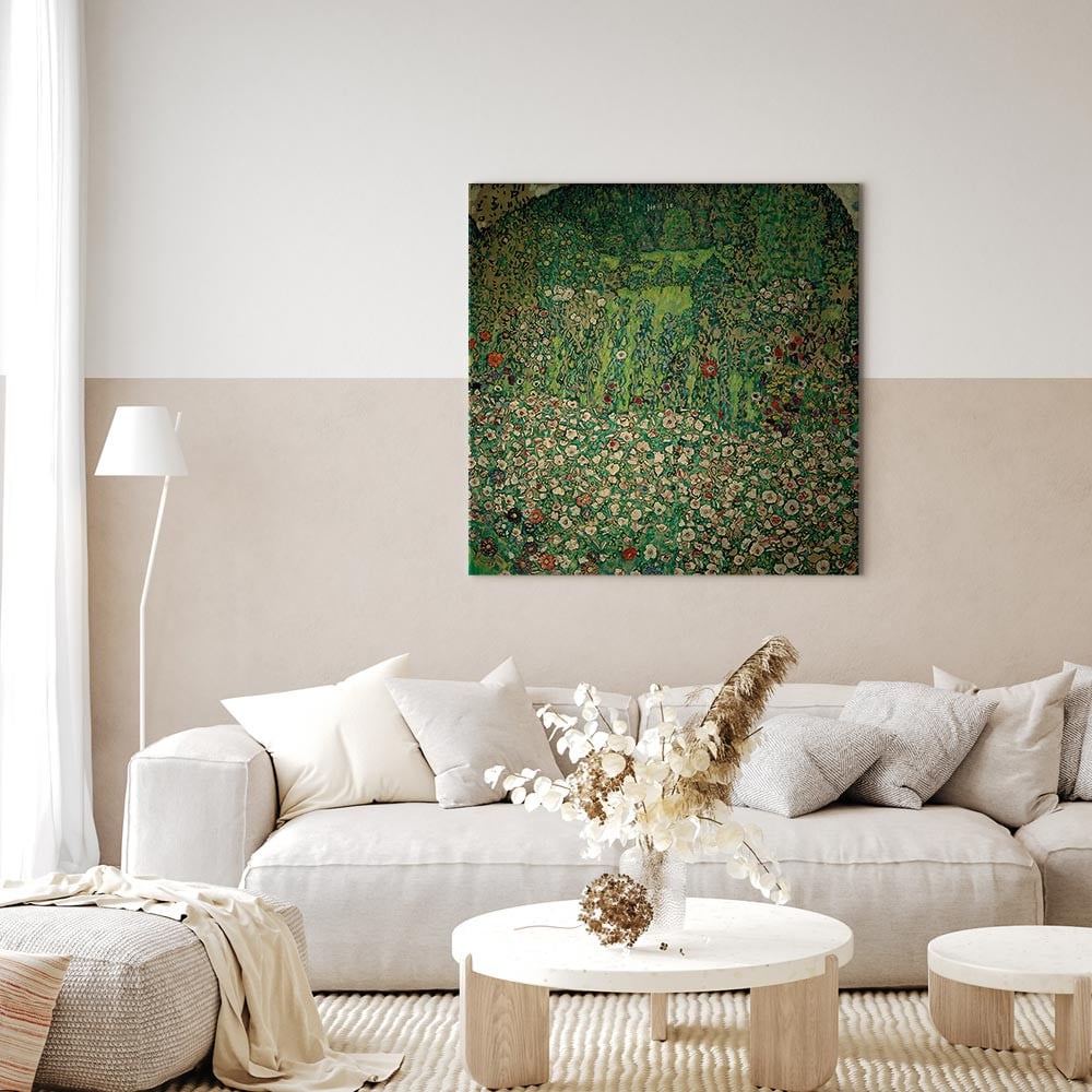 home24 Canvas afbeelding Landschap Bergkuppe groen 80 x 80 cm