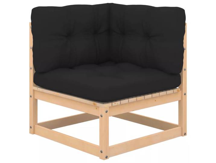 VidaXL - Ecksofa kiefernholz, One Size, Grau