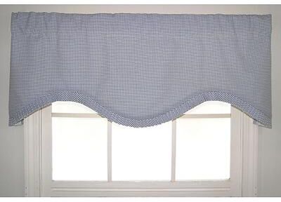 RLF HOME Crosswell Check Ruffled Cornice Valance