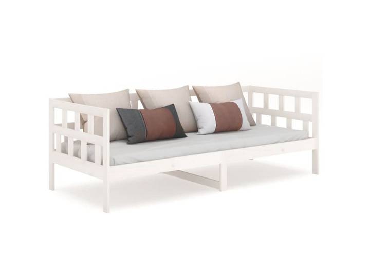 vidaXL Bett, Tagesbett Weiß Massivholz Kiefer 90x200 cm