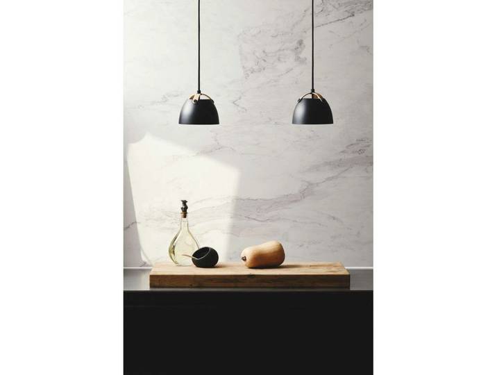 Oslo Pendelleuchte Ø16 Black/Oak - Halo Design - Esszimmer - Glas