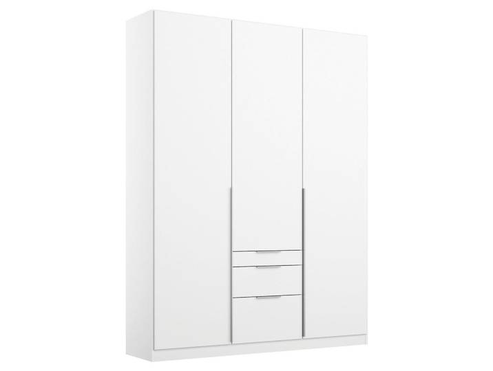 Drehtürenschrank mit Laden B: 136 cm Alabama, Weiß