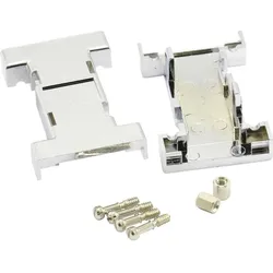 Tru Components Für 2 x Stecker oder Buchse. Besonderheit: Gehäuse, inkl. Rändelschrauben 4-40., Elektronikkabel + Stecker, Grau