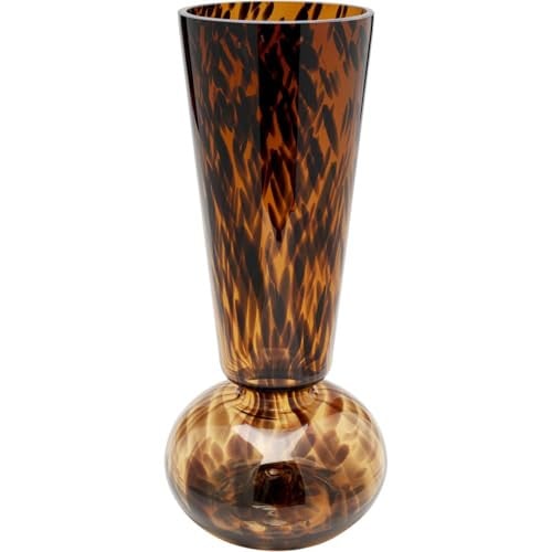 Kare Design Vaas Caramel, bruin/zwart, glas, Hoogte: 35 cm
