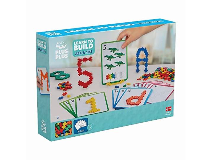 PLUS PLUS - ABC & 123 600-delige educatieve ontdekkingsset - PP3909, 3909