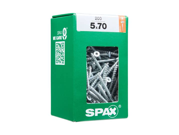 Spax TRX Senkkopf-Holzschraube 5 × 70 mm 200 Stück