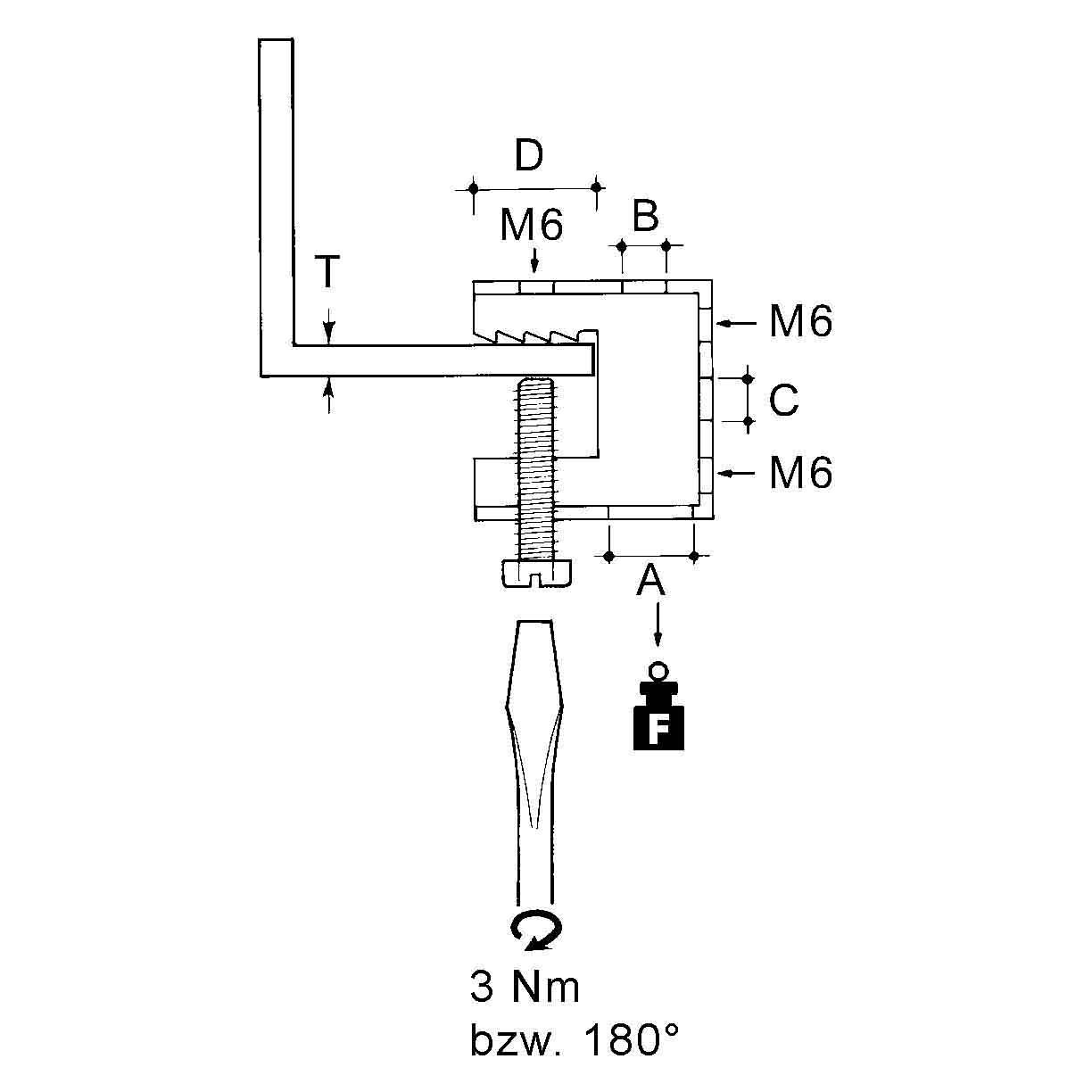 Niedax NIE FH-65 E-KLIPS Schraubklemme T 1-18mm LochabstanD12,7mm Stahl (FH-65)