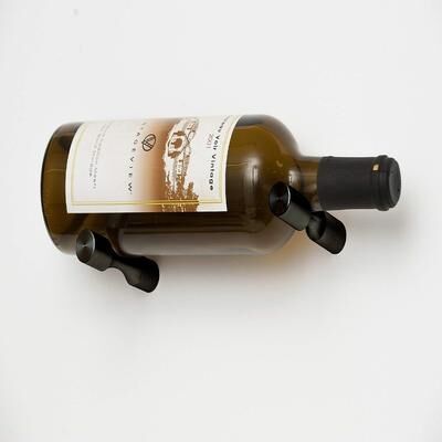 No "Metal Wall Mounted Wine Bottle Rack for Wood Surfaces - 13""D x 4""W x 5""H"