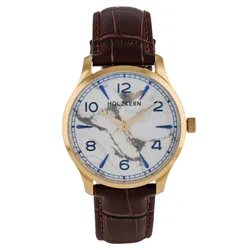 Holzkern Herrenuhr Primetime Howlith/Goldfarben
