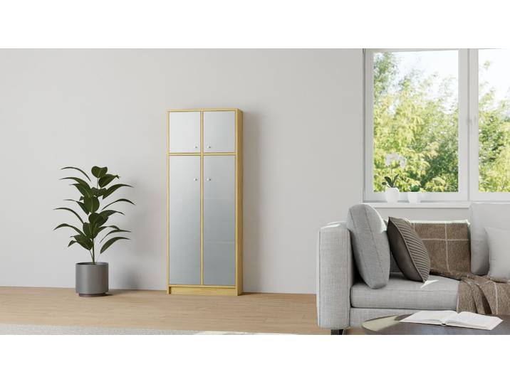 Maßgefertigte Vitrine Eiche Natur geölt