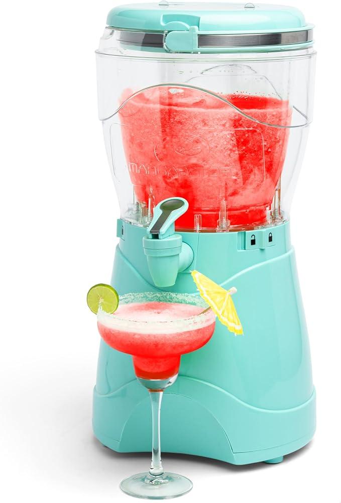 Frozen Drink Maker und Margarita Maschine für Zuhause - 3,7 l Slushy Maker mit Edelstahl-Flowauslauf - Leicht zu reinigen und doppelt isoliert - Aqua