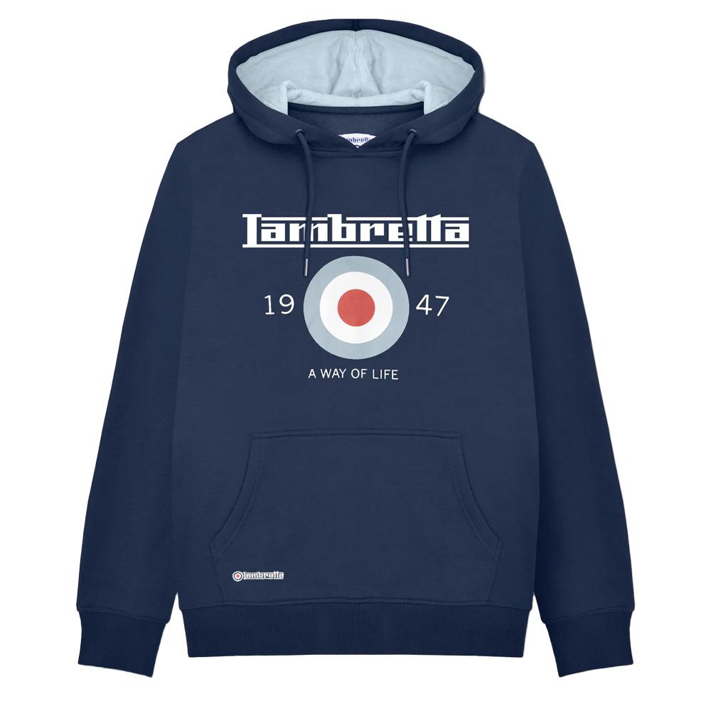 Lambretta Heren AW24 Target Hoodie (Marine)
