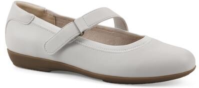 Women's Carwen Mary Jane Flat by Cliffs in Off White Smooth (Size 8 M)