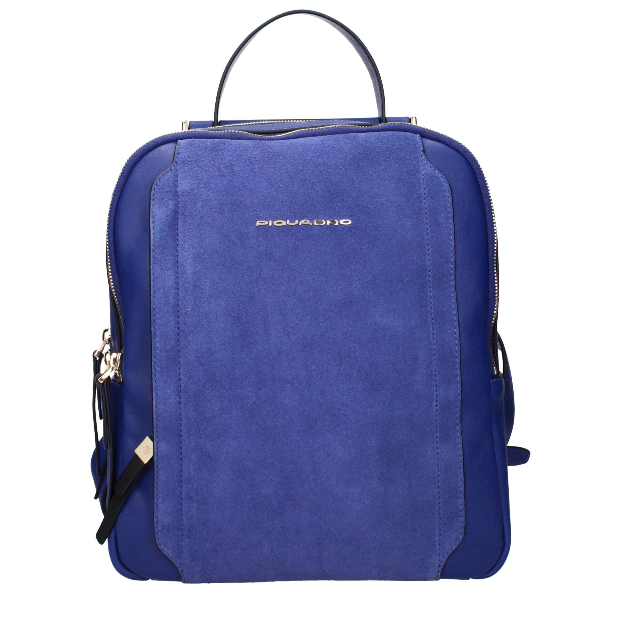Piquadro Blauwe Leren Rugzak