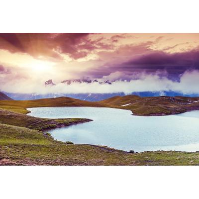 Fototapete PAPERMOON "Fluss durch Landschaft", bunt, B:3m L:2,23m, Vlies, Tapeten