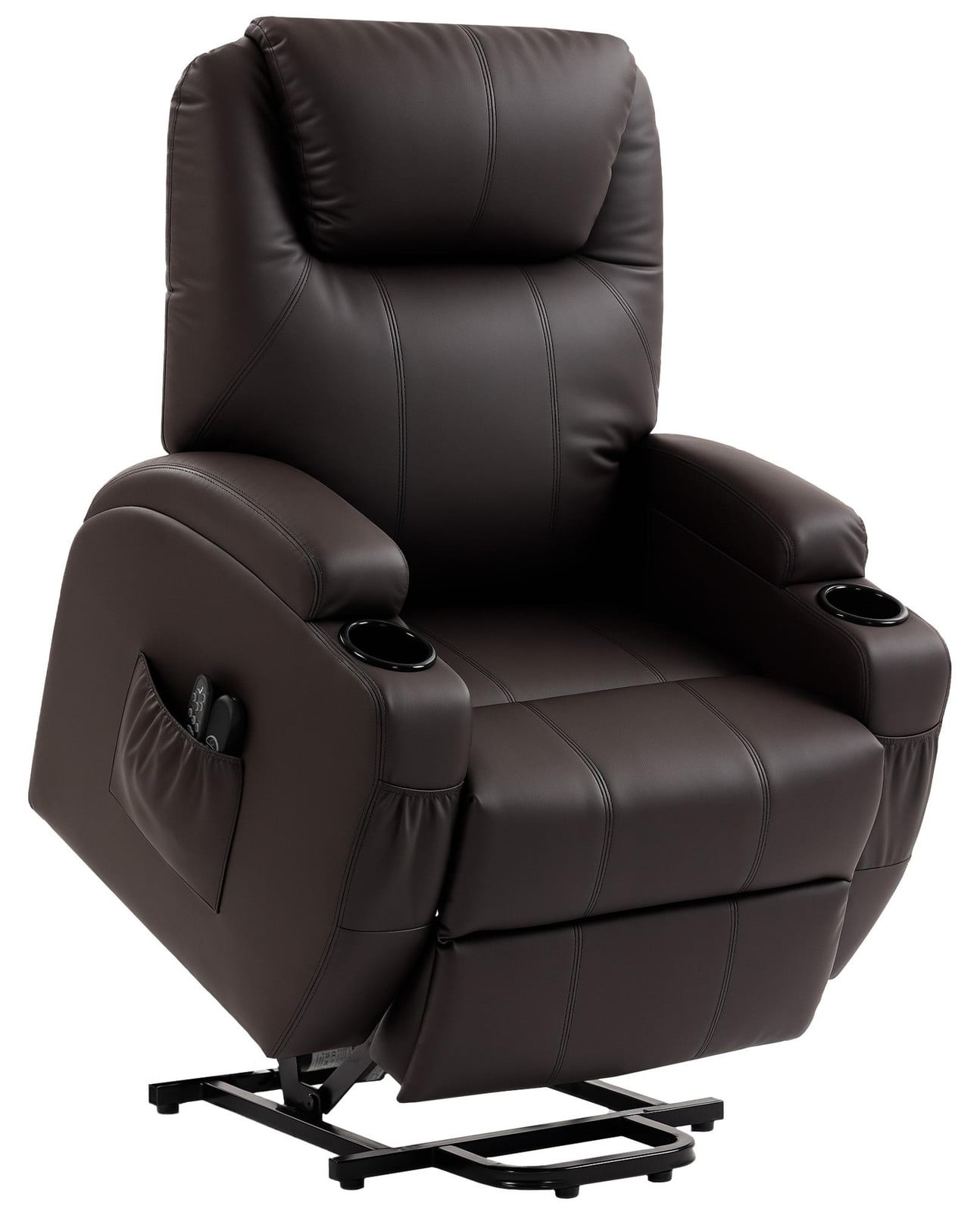 MH Handel GmbH Modern Relaxfauteuil met liftfunctie en bekerhouder, Bruin