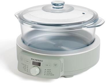 Magnifique 5qt 8-in-1 Round Multi-Cooker with Non-Toxic Glasspot