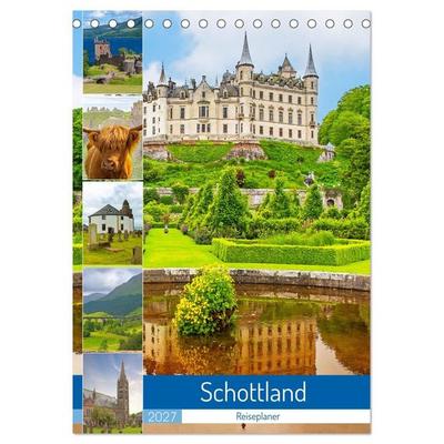 Schottland - Reiseplaner (Tischkalender 2027 DIN A5 hoch), CALVENDO Monatskalender