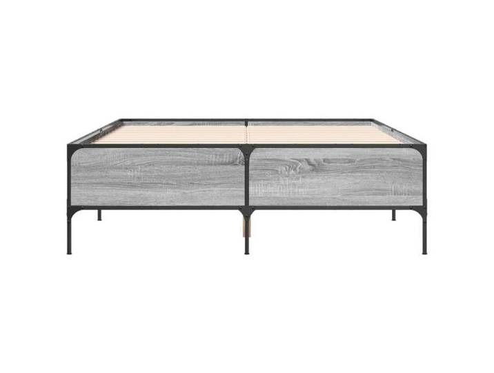 Lit 140x190cm - VIDAXL - Cadre de lit MODERNE - sans matelas - sonoma gris L4808