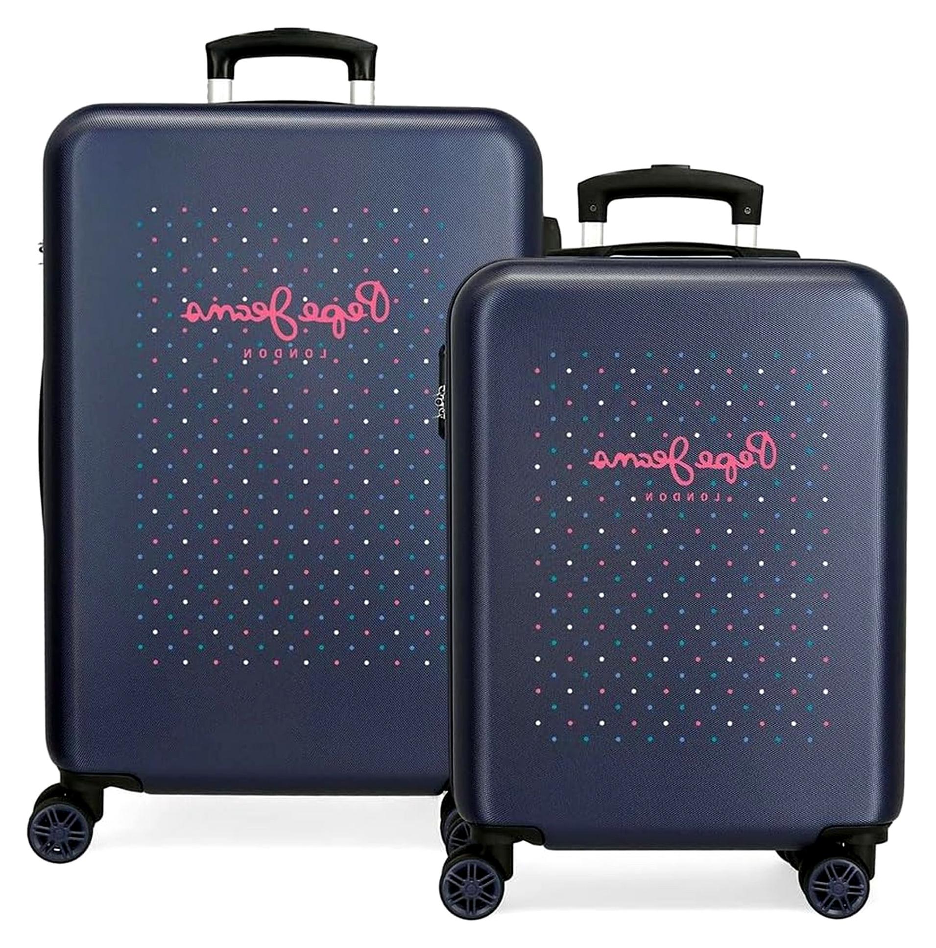 Molly Gepäckset in mehreren Farben 55/68 cm Hartschalen ABS mit Kombinationsschloss 104L und 4 Doppelrädern für Handgepäck