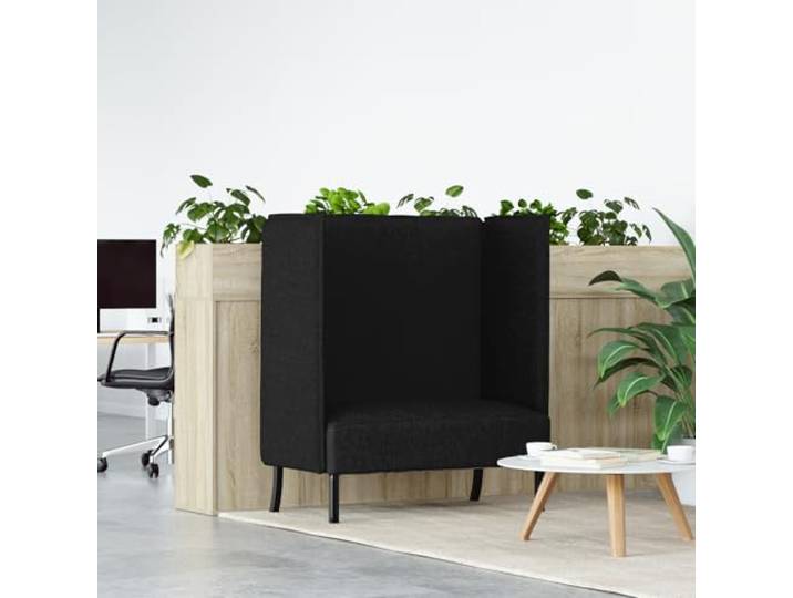 HEFZGDB Hochlehner Sofa Schwarz 109x56x121 cm Stoff Modernes Design Ergonomische Unterstützung Kompakt und Geräumig Robuste Bauweise Einfache Pflege für Wohnzimmer und Büro-Lounges