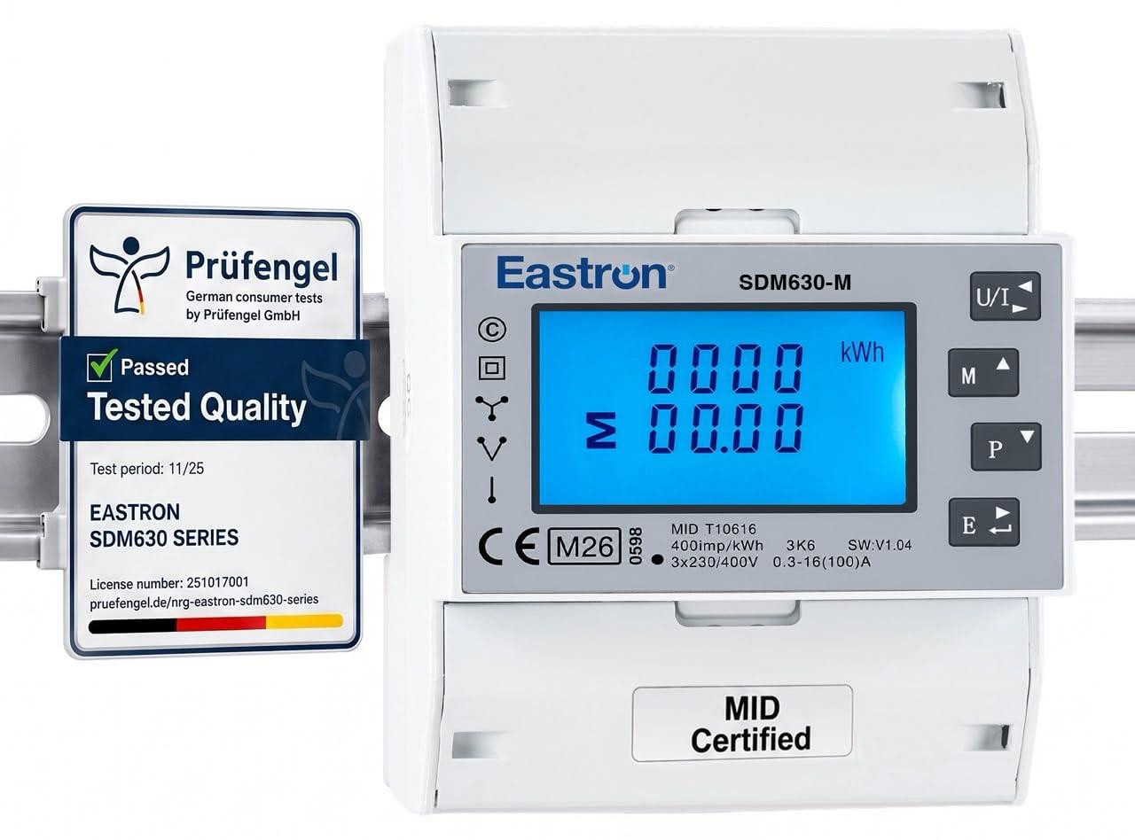 Selius 1/3-fase elektriciteitsmeter met DIN-rail en Modbus RS485