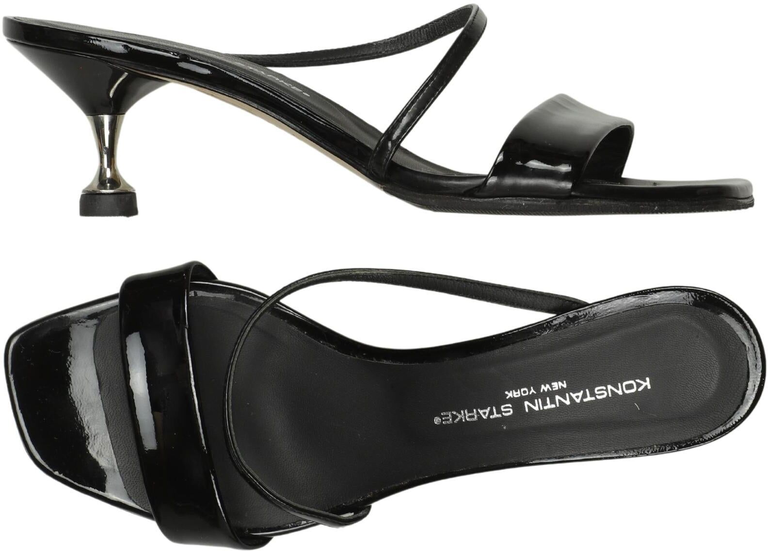 Konstantin Starke Damen Sandalen, Schwarz, Gr. EU 38, Leder - Second Hand