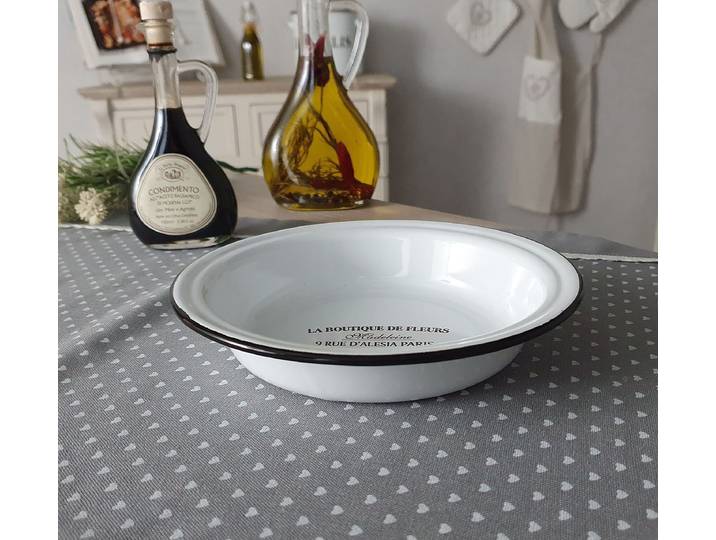 Assiette De Fleur creuse 18 x 3 x 18cm Blanc
