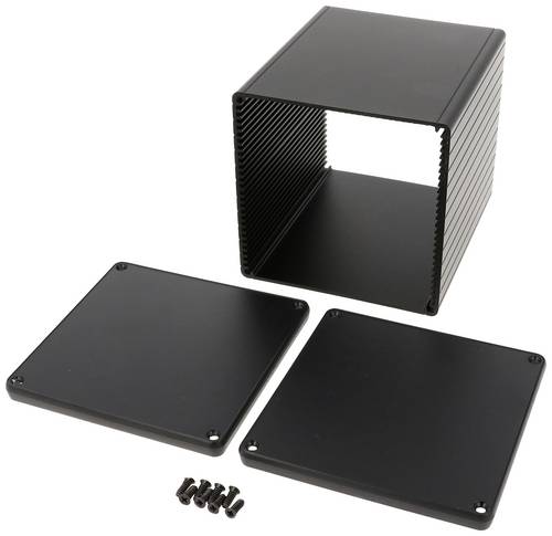 Hammond Electronics 1455NS1202BK Universal-Gehäuse 120 x 103 x 103 Aluminium extrudiert Schwarz 1St.