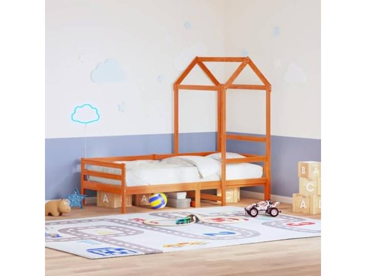 FMPGJLYH Kinderbett-Dach Gestell, Kiefernholz Spielhaus-Aufsatz Massivholz-Struktur, Abenteuerliche Spielumgebung, Offenes Design