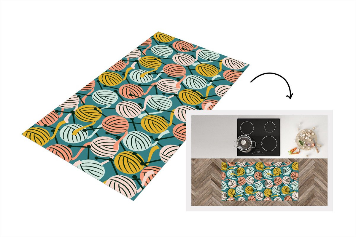 KitchenYeah Keukenloper Abstract Vinyl Rechthoekig