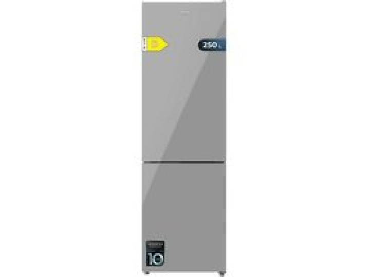 Cecotec Réfrigérateur combiné Bolero CoolMarket Combi 250 Grey Glass D. Capacité de 250 L Total No Frost Compresseur Inverter