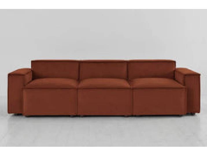 Dreisitzer-Sofa Model 03, Umbrabraun