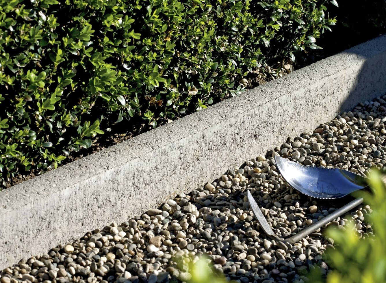 Kann Randstein mit Nut- und Feder 100 x 25 x 5 cm grau